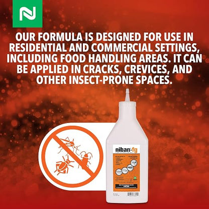 Nisus NiBan-FG Fine Granular Bait, Indoor & Outdoor Moisture-Resistant Bait with Orthoboric Acid, for Ants, Cockroaches, Crickets, Silverfish & Earwigs, 1 lb