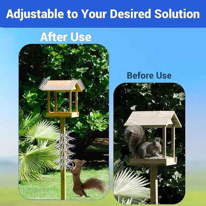 Bird Spikes Squirrel Proof Baffle for Bird Feeders, 160 Inch Avoid Climb Spikes for Outside, Fence, Wall, Tree, Drainpipes, Deterrent Spikes for Squirrel, Pigeons, Raccoon, Cat, Stainless Steel Spikes