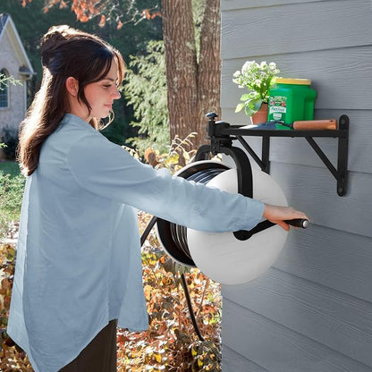 Liberty Garden Navigator 360° Hose Reel-White