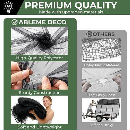 Mosquito Netting Garden 20x10Ft, Garden Mesh Netting, Fly Insect Bird Net Barrier for Plant Protection Net for Patio Outdoor Use (Black, 20x10FT)