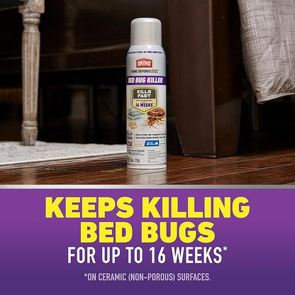 Ortho Home Defense Max Bed Bug Killer, Aerosol, 18 oz. | Bed Bug Spray for Home, Also Kills Fleas & Brown Dog Ticks, Spot Treatment