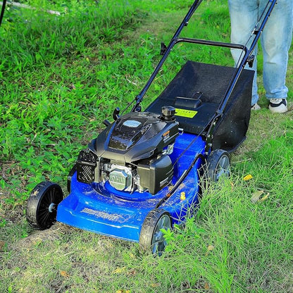 BILT HARD 21" Self Propelled Gas Lawn Mower – 201cc 4-Cycle OHV, 3-in-1 Bagging/Mulching/Side Discharge, 8 Adjustable Cutting Heights & Smooth Easy Start