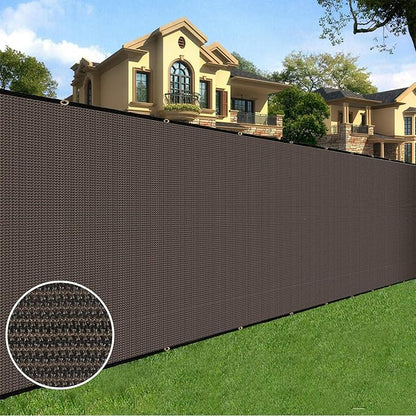Sunnyglade 4 feet x 50 feet Privacy Screen Fence Heavy Duty Fencing Mesh Shade Net Cover for Wall Garden Yard Backyard (Brown, 4 ft X 50 ft)