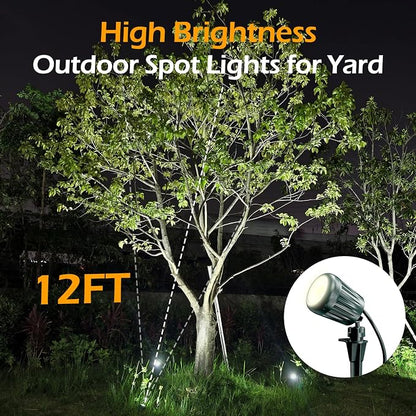 Outdoor Spot Lights,120V Timer Remote Control,Halloween Lights, | 6000K Landscape Lighting, 5 Color Lenses (RGB,Yellow,Purple) ,Christmas Lights for Flag Tree Garden
