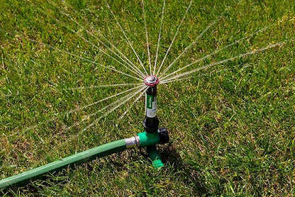 Rain Bird RVANSP Hose-End High-Efficiency Pro Rotary Sprinkler on Large Metal Spike, Hand Adjustable, 45° - 270° Pattern, 17' - 24' Spray Distance (Pack of 12)