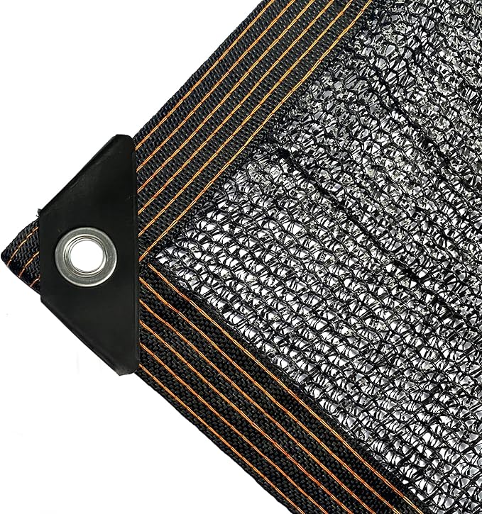 winemana 50% Black Shade Cloth, 8 x 20 FT Durable Mesh Tarp with Grommets, Garden Sunblock Shade Cloth Shading Antifreezing for Plants Cover, Greenhouse, Barns Kennel, Patio, Tomatoes