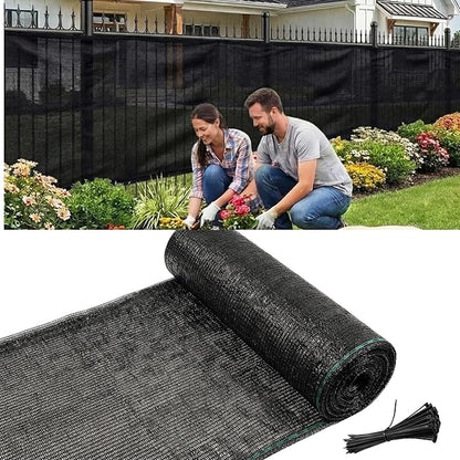 Artpuch 70% Black Garden Shade Cloth Roll for Plants, Sun Shade Cover Fabric Roll with UV Block Shades Netting Mesh Privacy Fence Screen for Greenhouse, Backyard, Patio, 6' x 100 FT