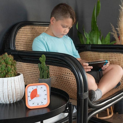 TIME TIMER Home MOD – 60-Minute Visual Timer, Homeschool Supplies Study Tool, Timer for Desk, Office, and Meetings with Silent Operation (Dreamsicle Orange)