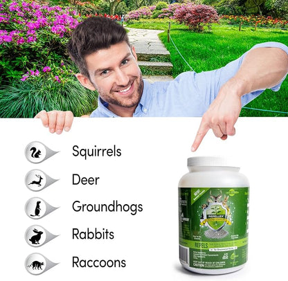 Deer Repellent Systemic Granules 3 lb – Long-Lasting Animal Repellent for Lawn, Garden & Landscape – Ready-to-Use Granular Formula