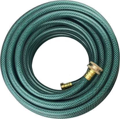 Darnassus PVC Garden Hose 1/2 Inch Green Heavy Duty Water Hose with Solid Brass Fittings,No Leaking, Flexible,for outdoors,Lawns,Patio (50 FT, Green, Brass Fittings)