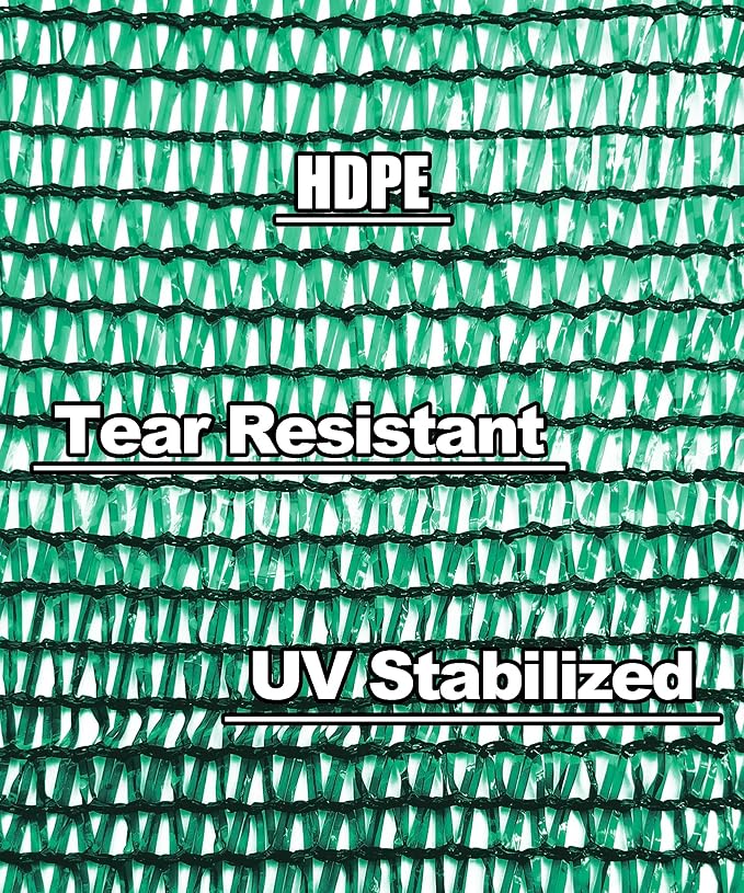 40% Green Shade Cloth 12ft x 36ft Sun Shade Netting with Grommets | UV Protected Waterproof Garden Plant Cover for Patio, Pergola, Greenhouse, Chicken Coop, Dog Kennel, Car Barn