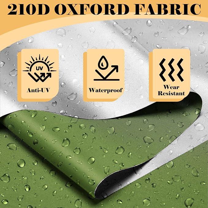 PROLEE Bike Storage Tent,Bike Shed 6.6FT, Waterproof Oxford Fabric Storage Tent for 2-3 Bikes, Outdoor Bicycle Storage with Window Design, Green