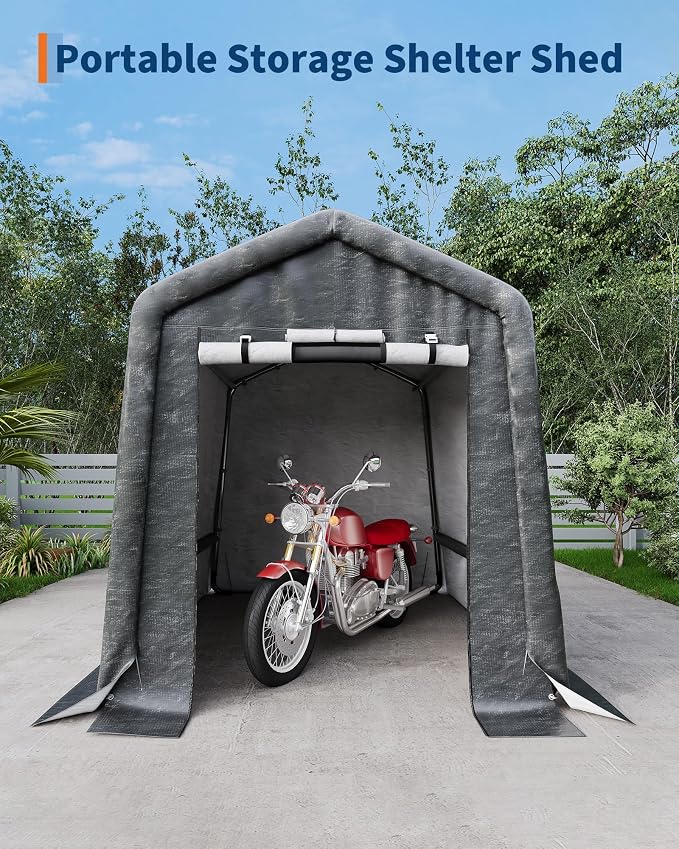 6X6 ft Heavy-Duty Portable Outdoor Storage Shed