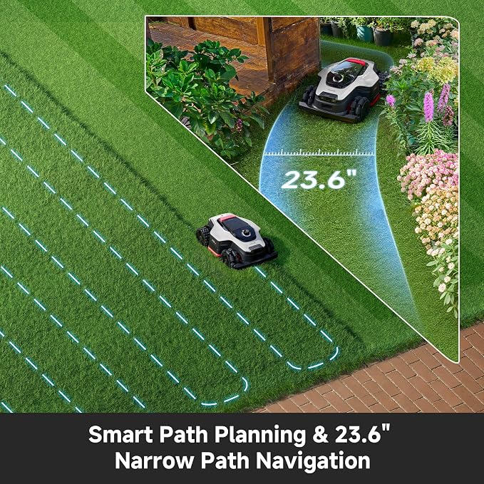 [All-Terrain Wire-Free] DREAME A3 AWD 1000 Robot Lawn Mower, 360° 3D LiDAR & AI Dual Vision Smart Robotic Mower for 0.25 Acre, 80% Slopes & 45min Fast Charge
