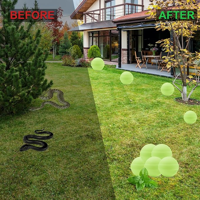30 Pack Snake Repellent for Yard Powerful, Snake Away Repellent for Outdoors, Moth Balls for Outdoor Use