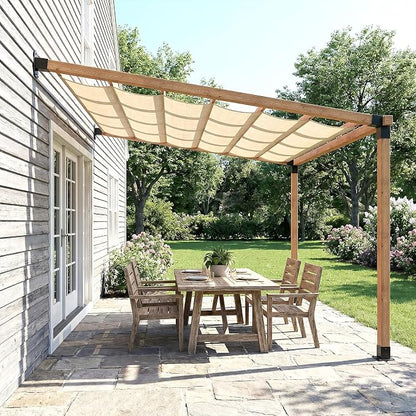 2 Pack Stainless Steel 15° Slanted roof pergola Bracket, firewood Sheds roof kit (3-Way End Corner), black