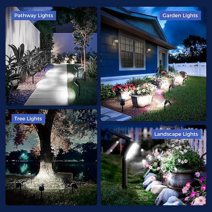 Solar Spot Lights Outdoor Waterproof IP65, 3 Modes Solar Lights Outdoor 35 LED Landscape Lighting, Spot Uplights for Flag Tree Garden Yard House Backyard, 2 Pack Cold White(6000K)