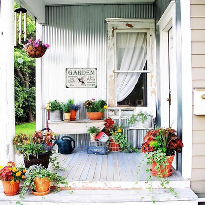 Bestylez Gardening Gifts Vintage Gardening Signs Into The Garden To Lose My Mind Tin Sign for Home Garden Greenhouse Living Room Bedroom Yard Cottage Outdoor Decor 8X12 Inch (3358)