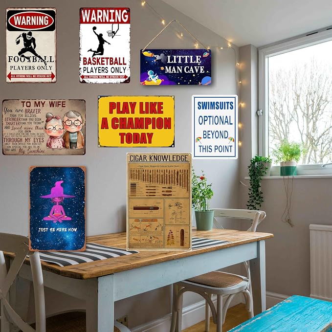 Swimsuits Optional Beyond This Point Metal Tin Sign No Clothing Sign For Pool Clothing Optional Beyond This Point Hot Tub Funny Pool Outdoor Wall Art 8x12 In