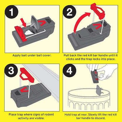 Victor M123SSR Quick-Kill Easy Set Mouse Trap,6 Reusable Victor Mouse Traps,(Pack of 6)