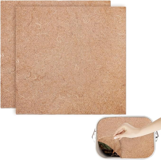 U0U 2 Pieces Worm Blanket Worm Bin Blanket,2 x 2Ft Wor m Blankets Subpod,Degradable Jute Fibre Blankets for Compost Bin,Farm Compost for Keep Worms Dark and Moist