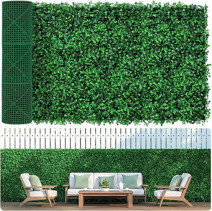 AOKIIE 48"x120" Artificial Grass Roll Wall, UV-Anti Boxwood for Outdoor | Grass Wall Panels UV-Anti & Weatherproof Boxwood Hedge, Privacy Greenery Screen for Outdoor Patio, Garden Fence Backdrop