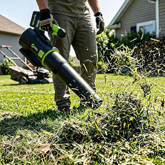 20V Electric Leaf Blower, 650CFM & 200MPH, 18,000 RPM | Battery Leaf Blower, Handheld Blowing for Lawn, Driveway, Small to Medium Yard Cleaning