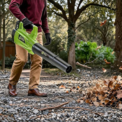 GarveeTech Electric Leaf Blower with Battery and Charger | Cordless Leaf Blower with 700CFM & 250MPH, 20V Handheld Battery Leaf Blowers for Lawn Care, Leaves Cleaning, Dust Blowing