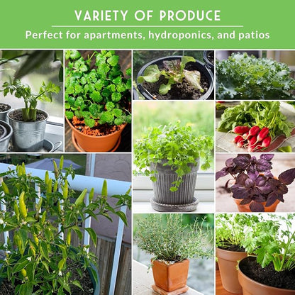 Hydroponic & Indoor Garden Seed Kit – Survival Garden Seeds | 20 Compact Heirloom Vegetable & Herb Varieties - Apartment, Small-Space, Patio & Vertical Tower Growing - Family Garden Gift
