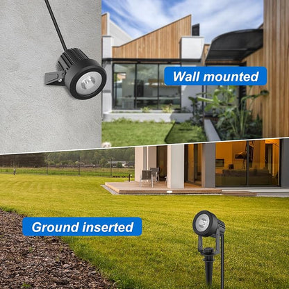 Solar Spot Lights Outdoor, Landscape Spotlights IP65 Waterproof 9.8ft Cable, Dusk to Dawn Solar Uplights for Tree Garden Yard Driveway Porch Walkway Pool (6-in-1, 3000K Warm White)