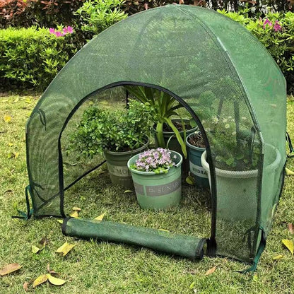 2.1*2.1*1.6FT Shade Mesh Plant Tent Cover 100 GSM Heavy-Duty Garden Net Cage with Fiberglass Poles & Zipper Door, Multi Sizes with Ground Stakes for Raised Bed Seedling Flower Vegetable Planting