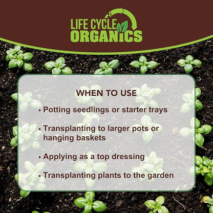 20 oz 100% Organic Worm Castings – Natural Superfood for Plant Growth, Root Development & Growing Healthier, Stronger Crops – Non Toxic & Kind to Soil – Resealable Zip Pouch – Life Cycle Organics