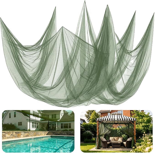 ANPHSIN 65x10ft Ultra fine Mosquito Net for Patio - Mesh Netting Screen for Outdoor Garden Porch Balcony, Protects Skin & Plants from Bugs, Birds, Green