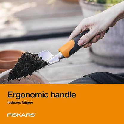 Fiskars Ergo Garden Trowel for Digging and Planting, Heavy Duty Gardening Hand Tool with Hanging Hole, Pack of 6