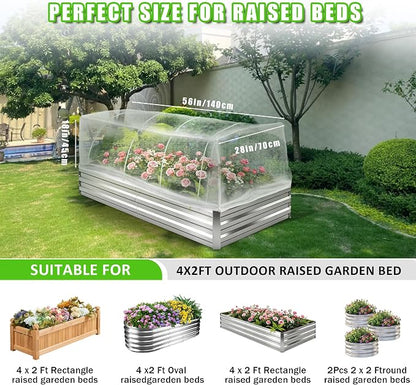 Garden Netting Cover for Raised Bed with Garden Frame Hoop 4X2FT | Mesh Bird Netting, Raised Bed Cover, Drawstring and Frame, Protecting Vegetables Fruits Flowers, Patio, Greenhouse, Orchard
