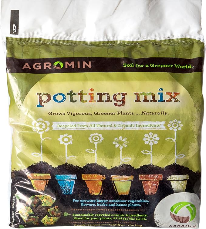 SuperMoss 01999 Agromin Organic Recycled Green Material Potting Mix, 4 Quart, Natural (Pack of 2)