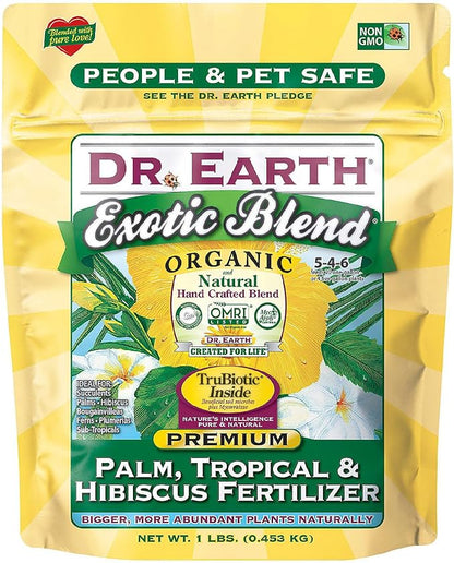 Dr. Earth Organic & Natural MINI Exotic Blend Palm, Tropical & Hibiscus Fertilizer ( 1 lbs )