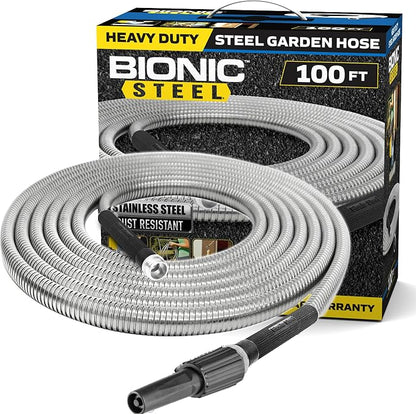 Liberty Garden 1917 Hose Pot Bundle with Bionic Steel 100 FT 304 Stainless Steel Garden Hose - 2024 Model