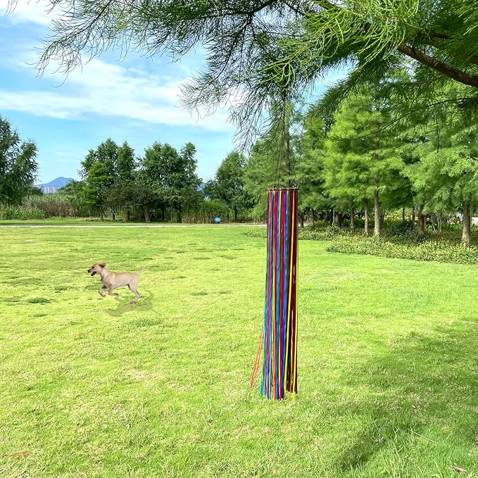 Satin Ribbon Windsock Streamer, Outdoor Decorations for Your Patio, Garden, Yard, Dock and Camper, 60-Inch