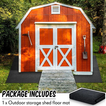 Haull Shed Floor Mat 6 x 4 ft Outdoor Waterproof Nonslip Durable Storage Sheds Protector Rug for Carport Patio Garage Garden Spring Summer Outdoor, Storage Shed Not Included