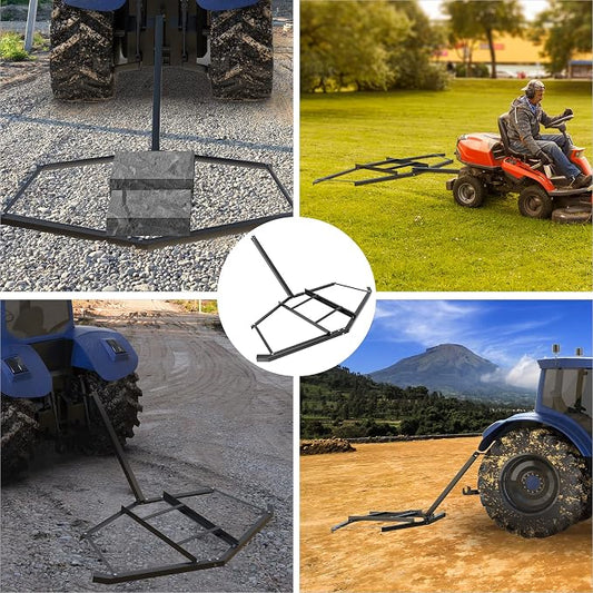 YITAMOTOR 72" Wide Driveway Drag Grader Harrow with 2 Adjustable Bars Driveway Drag Grader for ATVs, UTVs, Garden Lawn Tractors
