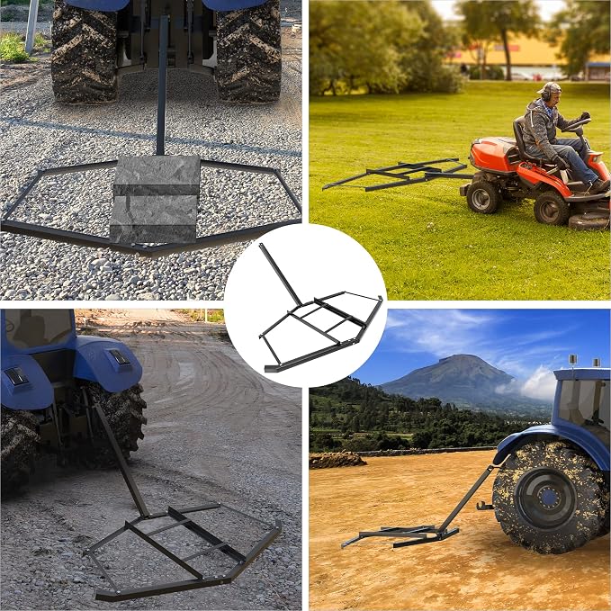 YITAMOTOR Driveway 66" Drag Grader Harrow Driveway Drag Grader for ATVs, UTVs, Garden Lawn Tractors