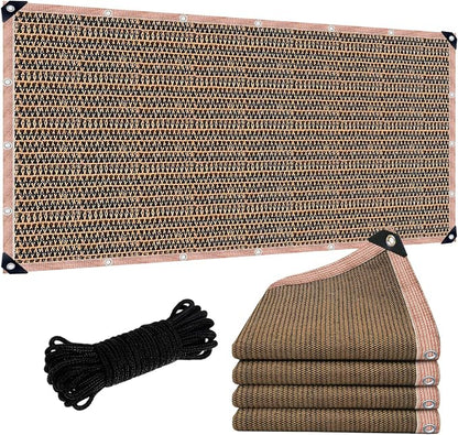 6 x 12 FT 90% Sun Shade Cloth Outdoor Patio Mocha Pergola Shades Cover Privacy Screen UV Block Porch Screens Canopy for Patio Outside Outdoor
