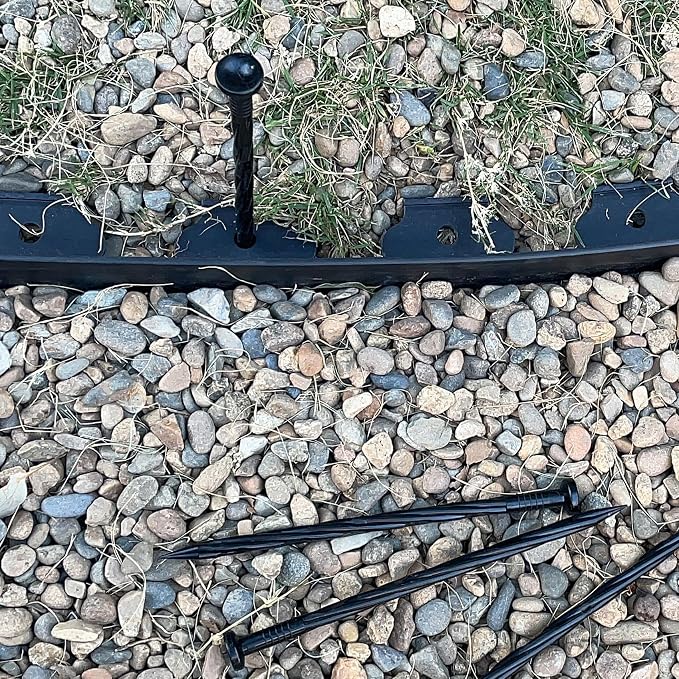 Plastic Landscape Anchoring Spikes 50 Pcs 8 Inch Nylon Spiral Landscape Spikes for Yard, Garden Lawn, Weed Barriers, Artificial Turf, Tent