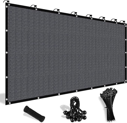 Shade&Beyond 90% Sun Shade Cloth with Grommets, 8' X 12' Pergola Shade Cover Canopy, Mesh Tarp Sun Screens for Patio, Outdoor, Garden, Backyard, Blue Gray