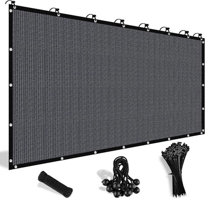 Shade&Beyond 90% Sun Shade Cloth with Grommets, 3' X 10' Pergola Shade Cover Canopy, Mesh Tarp Sun Screens for Patio, Outdoor, Garden, Backyard, Blue Gray