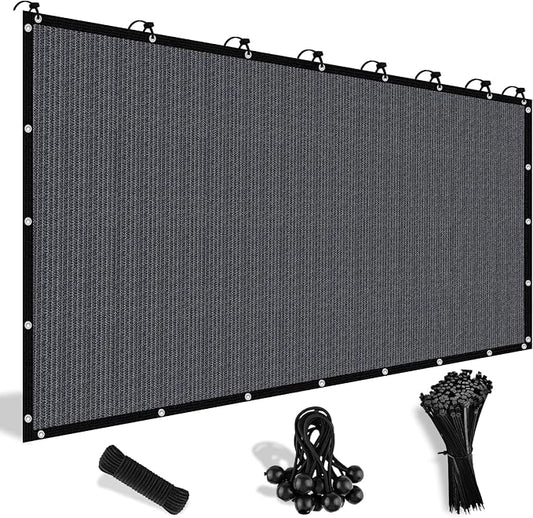 Shade&Beyond 90% Sun Shade Cloth with Grommets, 3' X 16' Pergola Shade Cover Canopy, Mesh Tarp Sun Screens for Patio, Outdoor, Garden, Backyard, Blue Gray