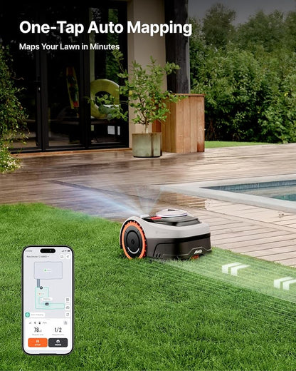 Segway Navimow i210 AWD Robot Lawn Mower Wire with 4 Blades Assembly, AWD for 45% Slopes, EFLS NRTK + Vision Auto Mapping, Covers 1/4 Acre (Blades Shipped Separately)