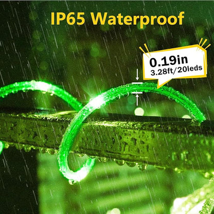 KNONEW 164FT 1000LED Rope Lights for Outside,Outdoor String Lights Waterproof 8 Modes Clear Tube Light for Indoor,Bedroom,Wedding,Garden,Patio,Christmas,Tree,Rv,Holiday Decoration(Green)