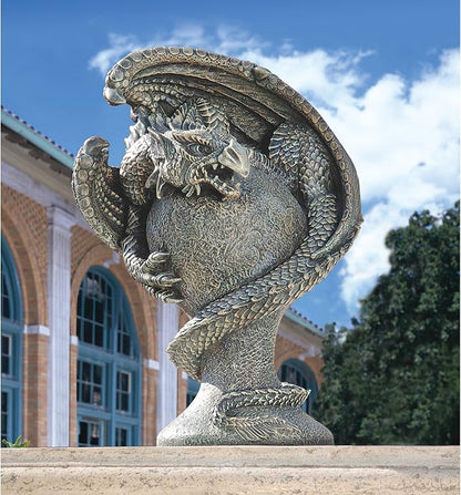 Design Toscano JE1121520 Mystic Dragon Avenger Statue,greystone